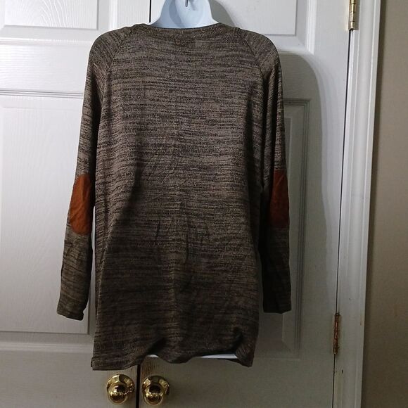 Perch by Blu Pepper Elbow Patch Sweater Sz 2XL Lightweight NWOT - Picture 4 of 6